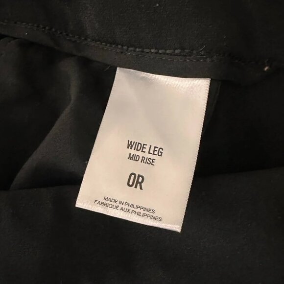 Express Women Stretchy Black Wide Leg Pocket Mid Rise Pants size 0 Regular #0644 - Picture 6 of 10